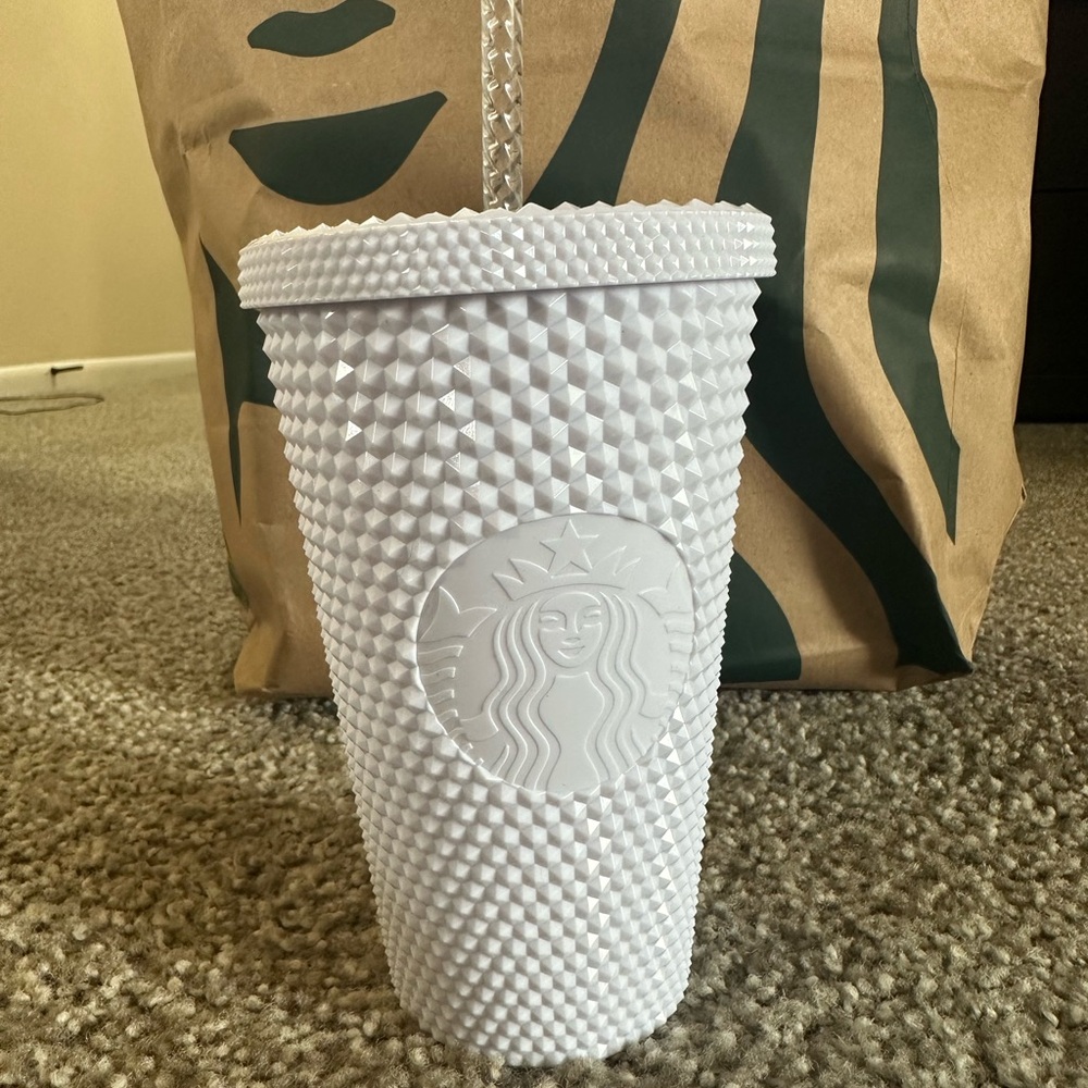 Starbucks Matte White Studded Tumbler